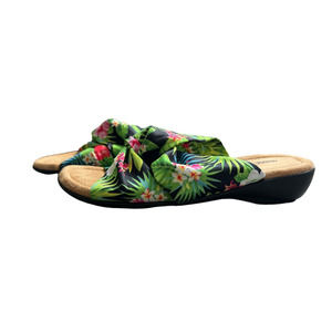 Minnetonka Womens Sarong Green‎ Slide Sandals Size 5